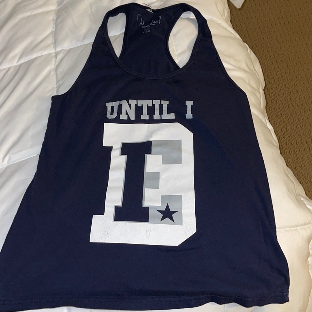 Navy Graphic Tank Top